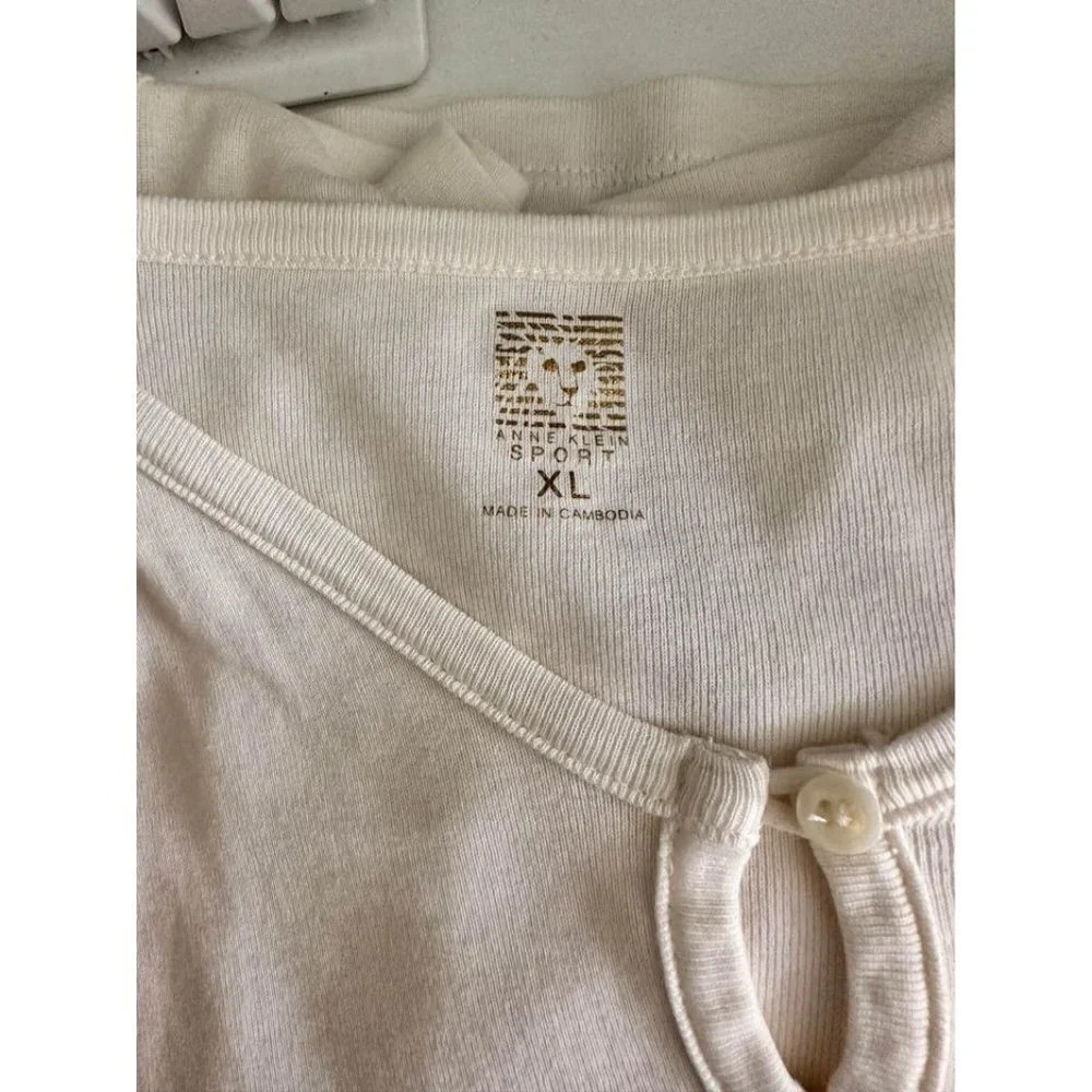 Anne Klein women's tops with key hole in White size XL #0761 - Picture 6 of 8